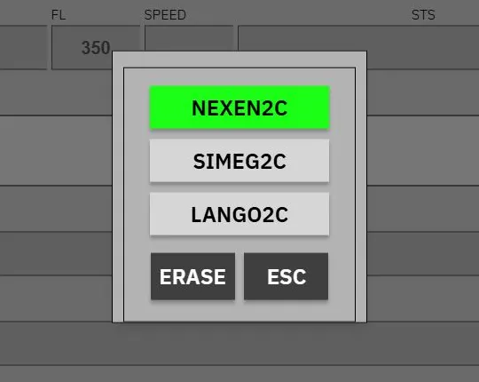 The SID selector with NEXEN2C selected